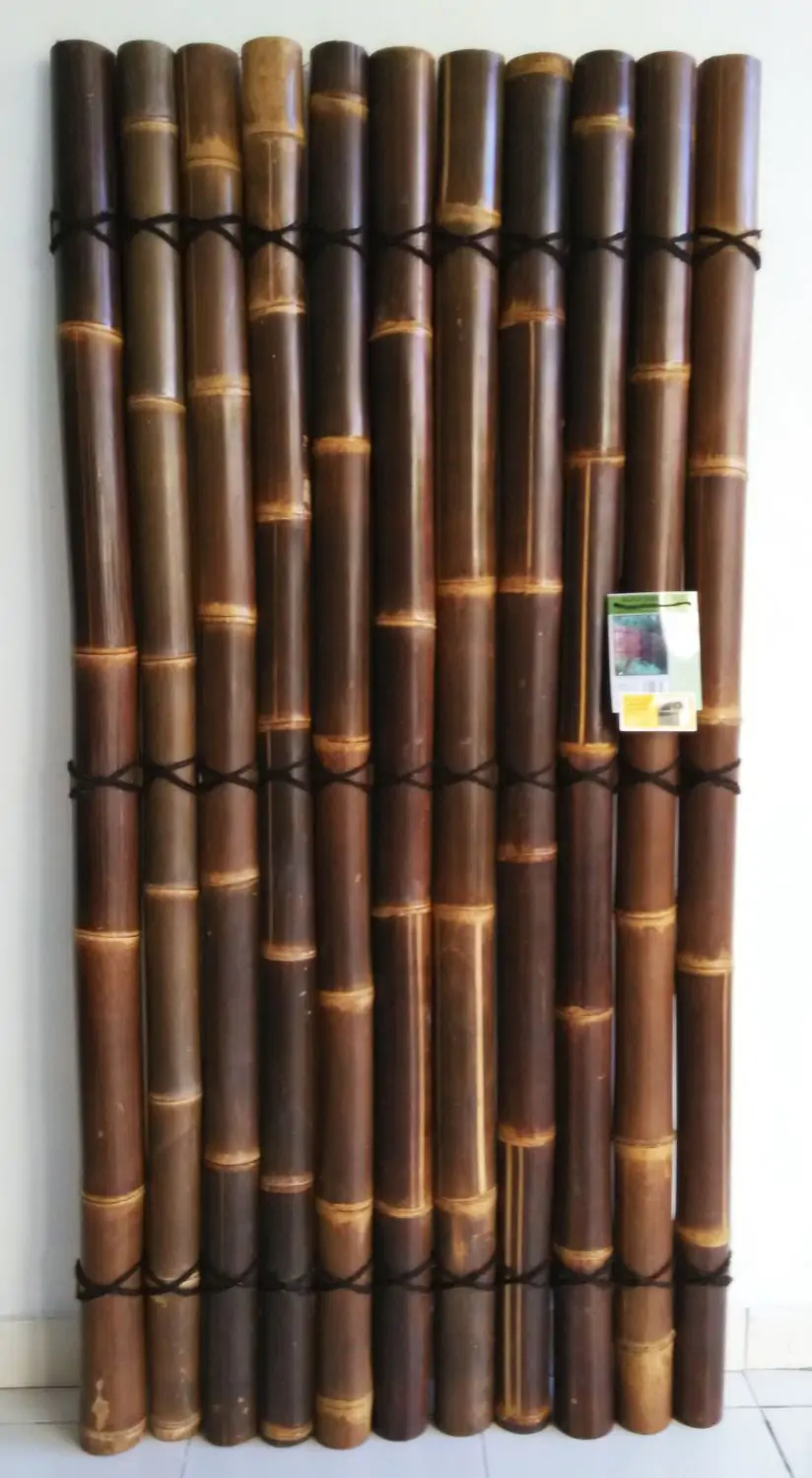  Product image 2 of the product “Bamboo element Model Surabaya, rigid, brown-black (wulung), with decorative rope. Diameter 3-5cm 90 x 180 cm Height. ”